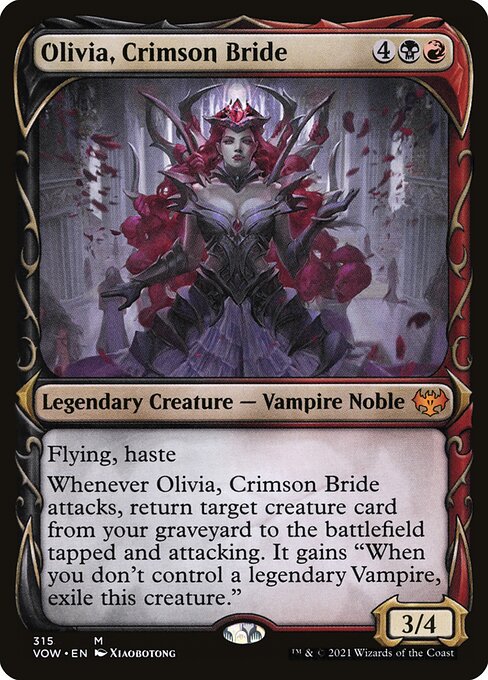 MTG Olivia, Crimson Bride VOW 315 Showcase Fang Foil front