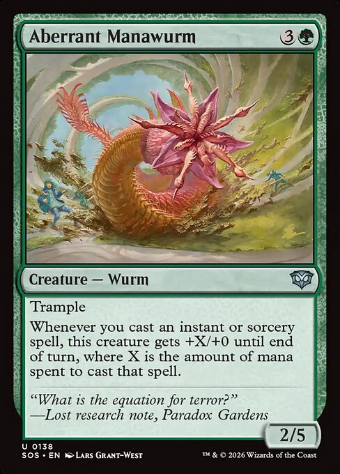 MTG Aberrant Manawurm SOS 138 Regular Foil