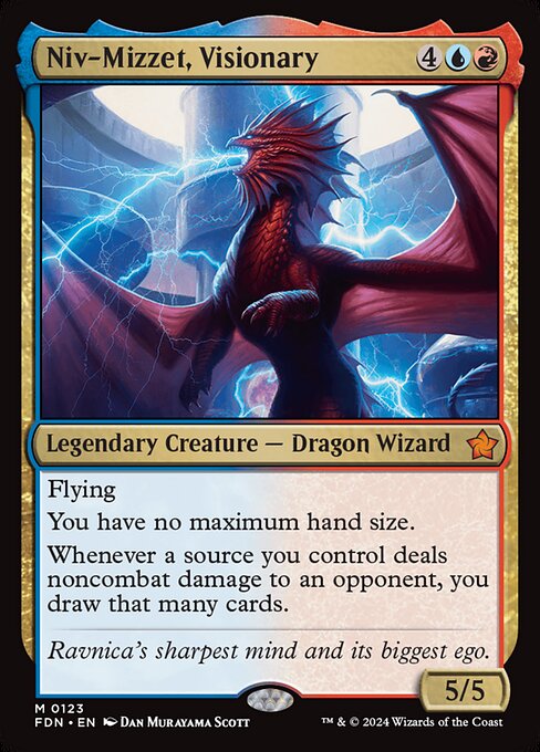 MTG Niv-Mizzet, Visionary FDN 123 Regular Nonfoil