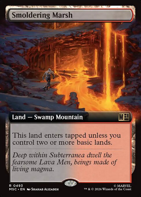 MTG Smoldering Marsh MSC 493 Extended Art Nonfoil