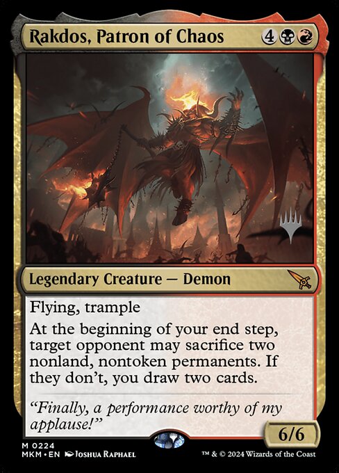 MTG Rakdos, Patron of Chaos PMKM 224p Promo Pack Foil