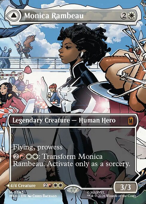 MTG Monica Rambeau // Photon, Living Light MSH 345 Borderless Scene Nonfoil