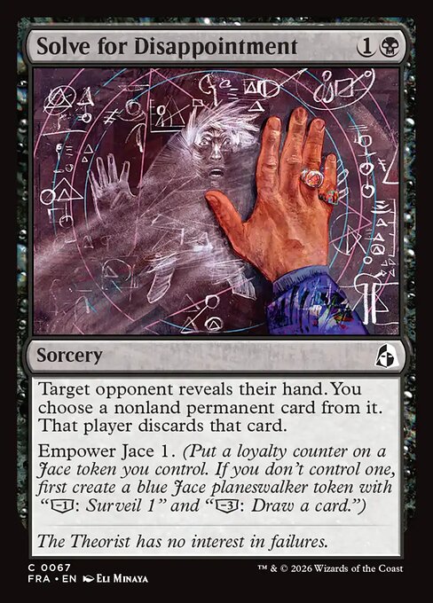 MTG Solve for Disappointment FRA 067 Standard Foil front
