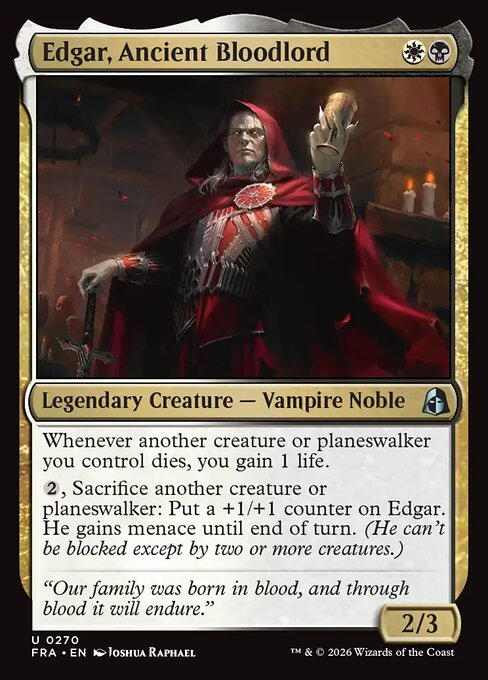 MTG Edgar, Ancient Bloodlord FRA 270 Standard Nonfoil front