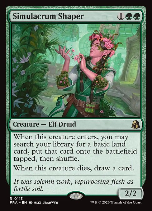 MTG Simulacrum Shaper FRA 113 Standard Foil front