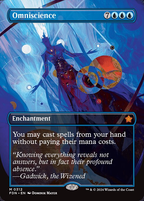 MTG Omniscience FDN 312 Borderless Foil