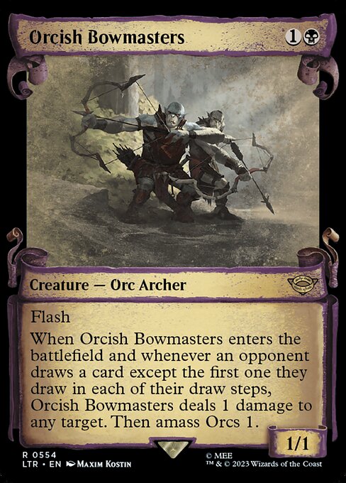MTG Orcish Bowmasters LTR 554 Showcase Scrolls of Middle-earth Silver Foil