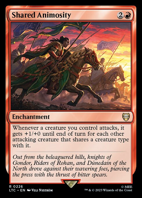 MTG Shared Animosity LTC 226 Alternate Art Nonfoil
