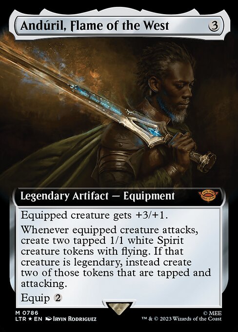 MTG Andúril, Flame of the West LTR 786 Extended Art Surge Foil