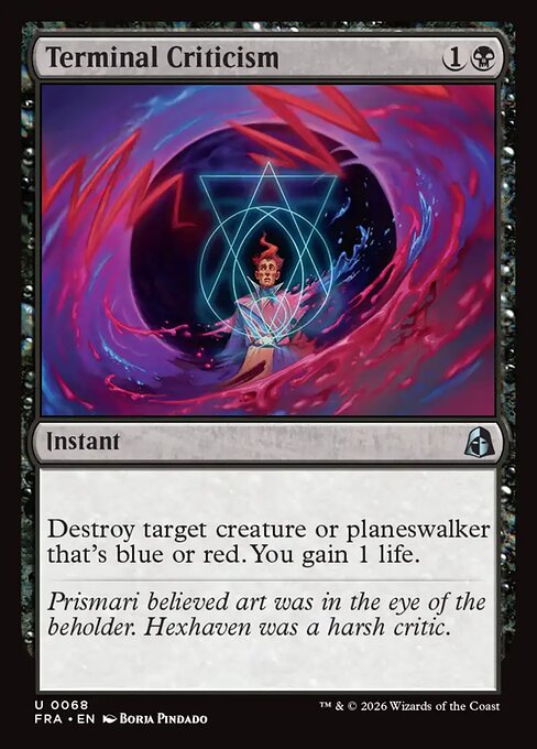 MTG Terminal Criticism FRA 068 Standard Nonfoil front