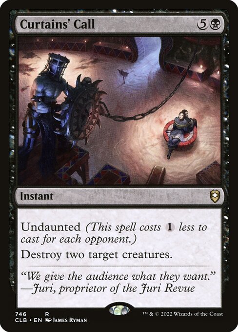 MTG Curtains' Call CLB 746 Commander Deck Nonfoil