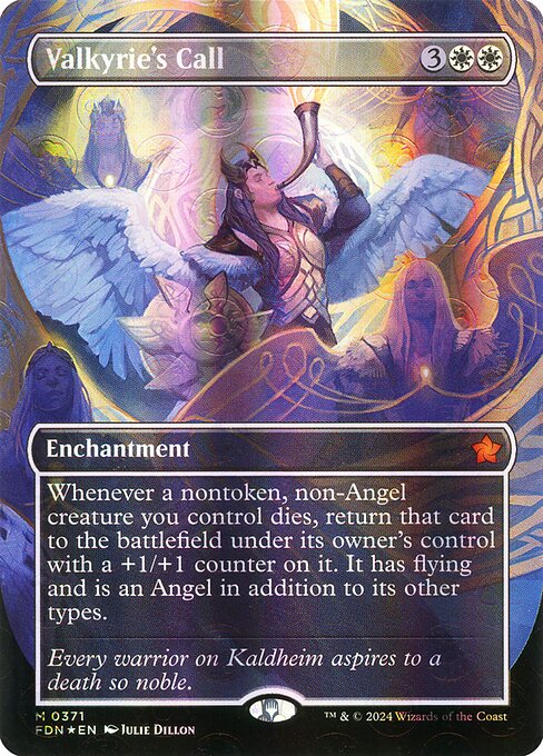 MTG Valkyrie's Call FDN 371 Borderless Mana Foil