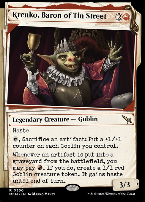 MTG Krenko, Baron of Tin Street MKM 350 Showcase Dossier Foil