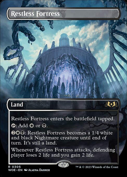 MTG Restless Fortress WOE 305 Borderless Nonfoil