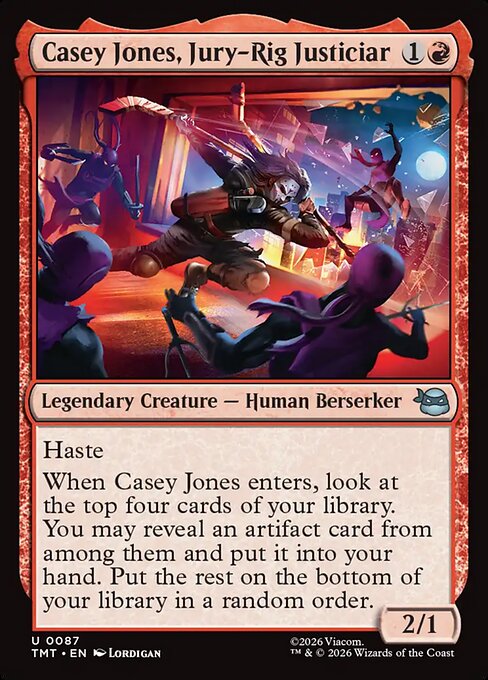 MTG Casey Jones, Jury-Rig Justiciar TMT 087 Regular Foil