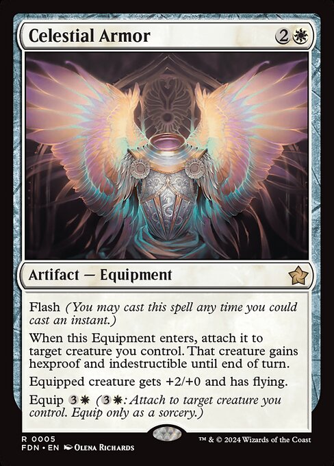 MTG Celestial Armor FDN 005 Regular Foil