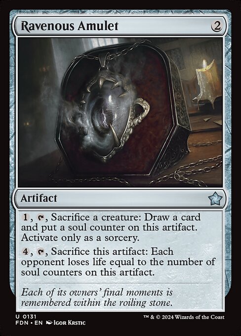MTG Ravenous Amulet FDN 131 Regular Foil