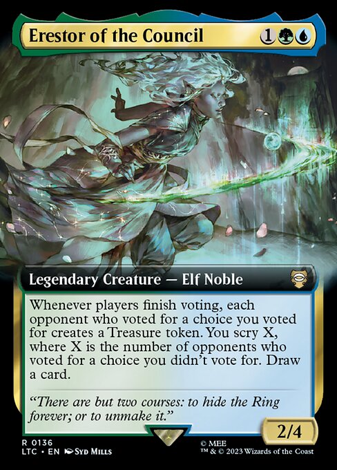 MTG Erestor of the Council LTC 136 Extended Art Nonfoil