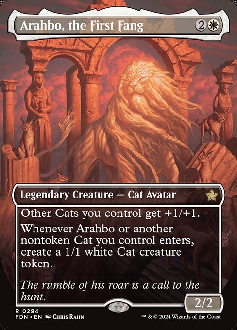 MTG Arahbo, the First Fang FDN 294 Borderless Foil