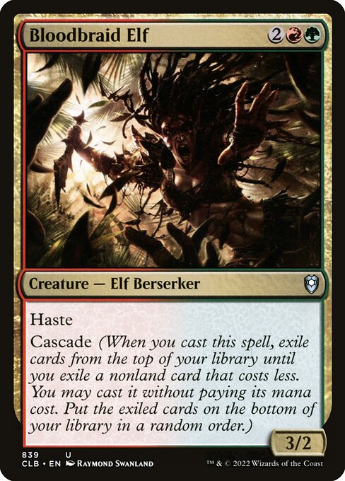 MTG Bloodbraid Elf CLB 839 Commander Deck Nonfoil