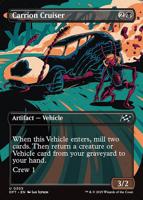 MTG Carrion Cruiser DFT 305 Borderless Revved Up Foil