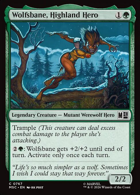 MTG Wolfsbane, Highland Hero MSC 767 Regular Foil