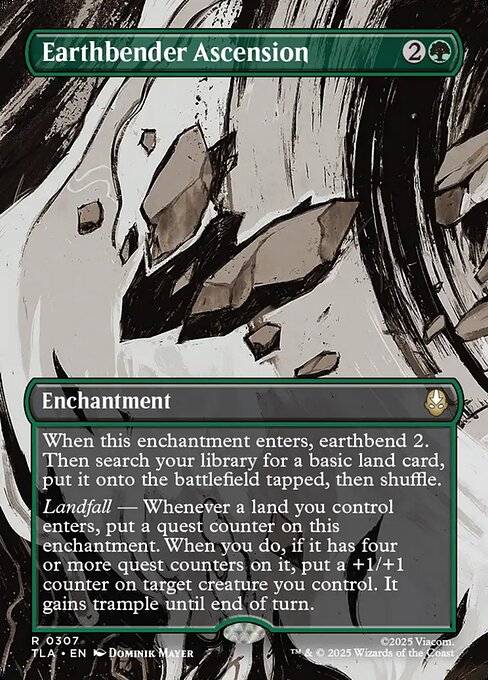 MTG Earthbender Ascension TLA 307 Borderless Scene Foil