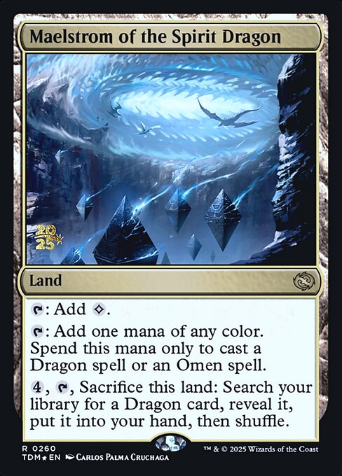 MTG Maelstrom of the Spirit Dragon PTDM 260s Prerelease Foil