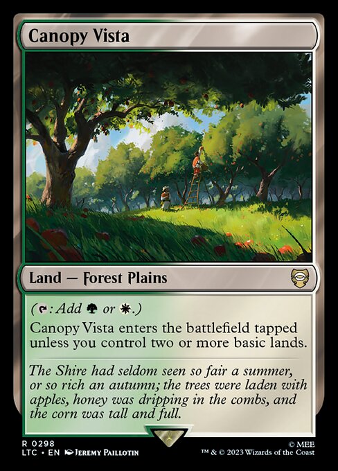 MTG Canopy Vista LTC 298 Alternate Art Nonfoil