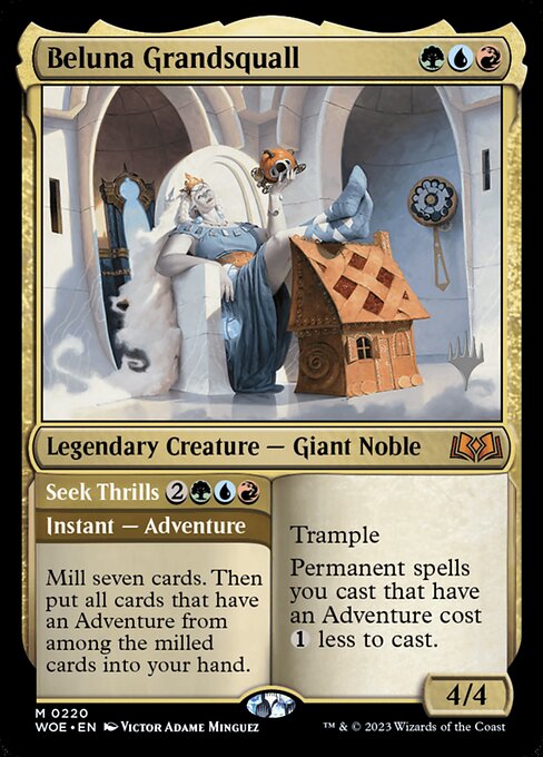 MTG Beluna Grandsquall // Seek Thrills PWOE 220p Promo Pack Foil