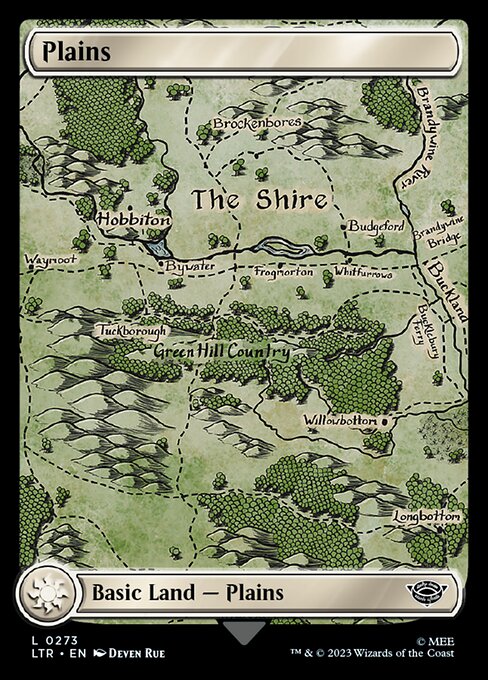 MTG Plains LTR 273 Full-Art Middle-earth Map Land Foil