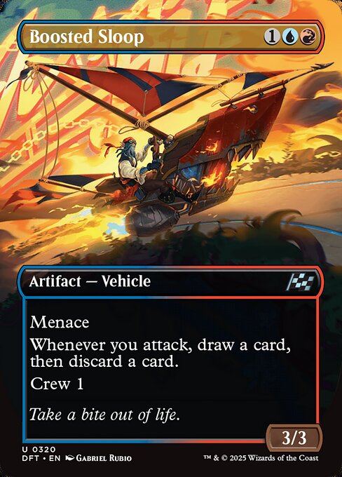 MTG Boosted Sloop DFT 320 Borderless Revved Up Foil