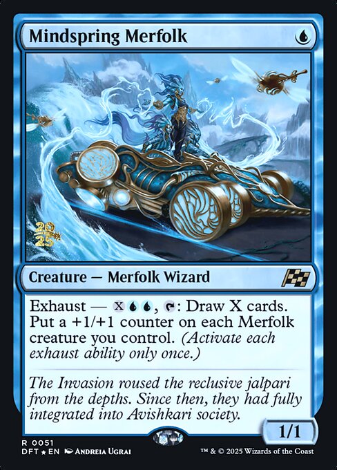 MTG Mindspring Merfolk PDFT 051s Prerelease Foil