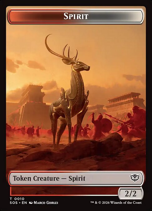 MTG Spirit Token SOS 010 Token Foil