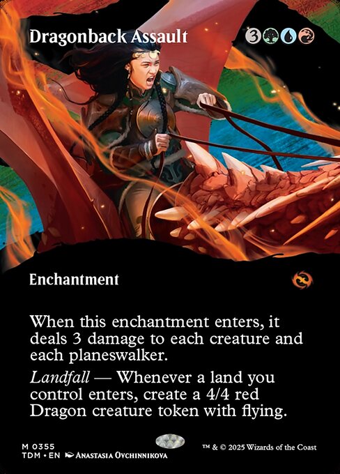 MTG Dragonback Assault TDM 355 Borderless Clan Nonfoil