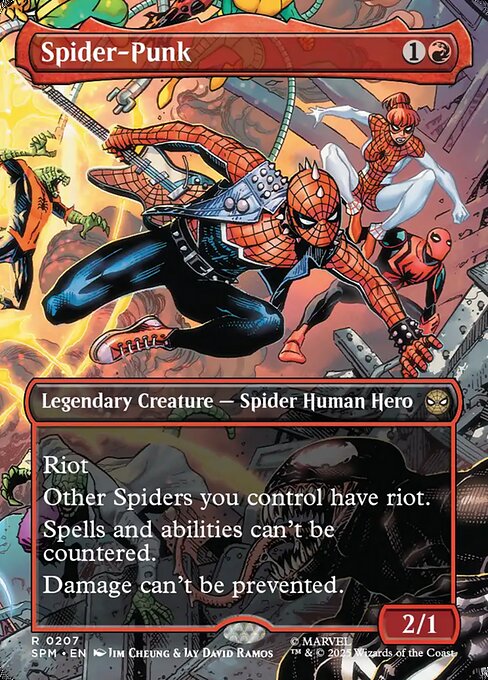 MTG Spider-Punk SPM 207 Borderless Scene Foil