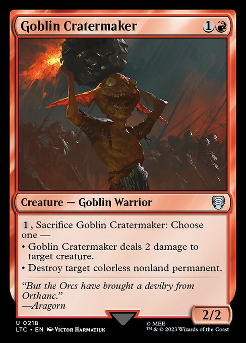 MTG Goblin Cratermaker LTC 218 Alternate Art Nonfoil