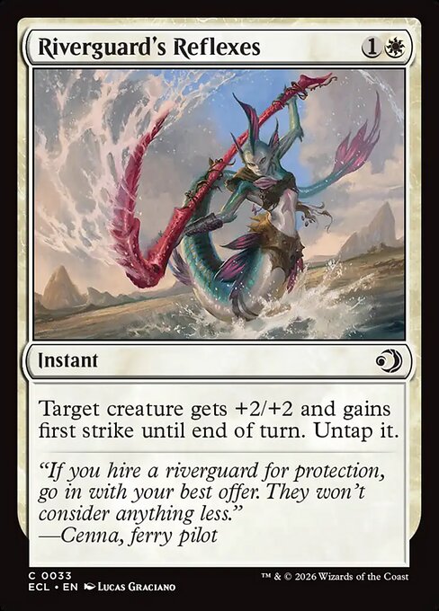 MTG Riverguard's Reflexes ECL 033 Regular Nonfoil
