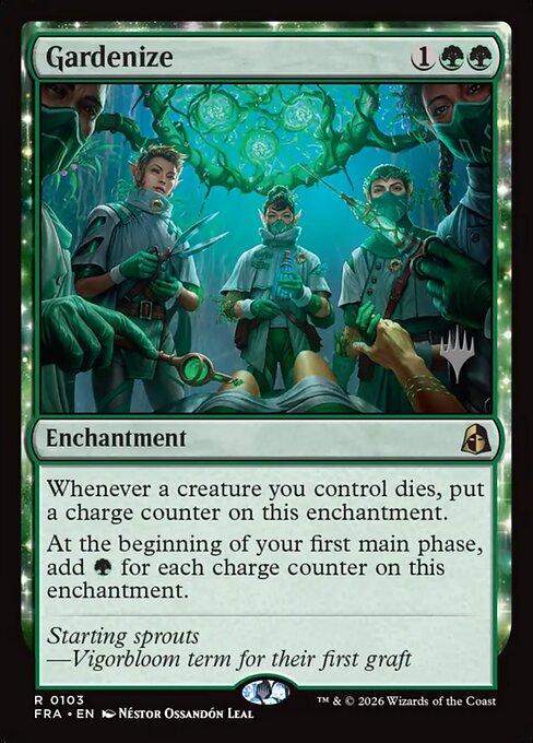 MTG Gardenize PFRA 103P Promo Pack Foil front