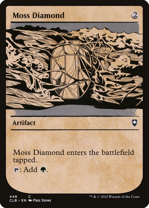 MTG Moss Diamond CLB 448 Showcase Rulebook Foil