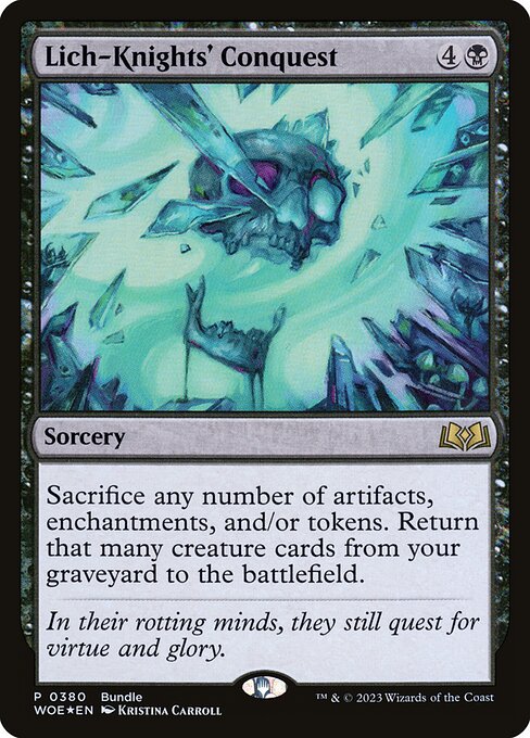 MTG Lich-Knights' Conquest WOE 380 Bundle Promo Foil