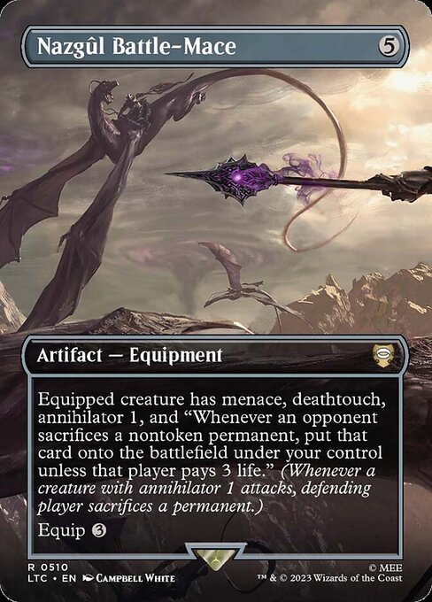 MTG Nazgûl Battle-Mace LTC 510 Showcase Ring Foil