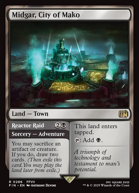 MTG Midgar, City of Mako // Reactor Raid FIN 286 Regular Nonfoil