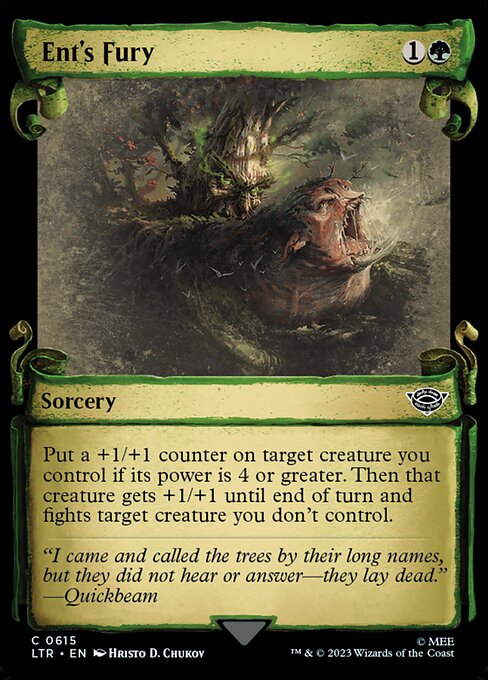 MTG Ent's Fury LTR 615 Showcase Scrolls of Middle-earth Silver Foil