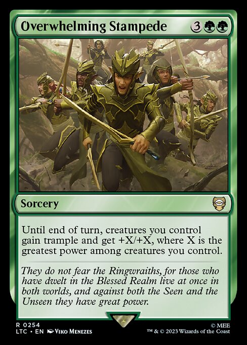 MTG Overwhelming Stampede LTC 254 Alternate Art Nonfoil