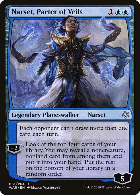MTG Narset, Parter of Veils WAR 061 Standard Foil front