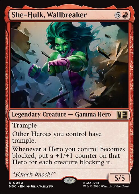 MTG She-Hulk, Wallbreaker MSC 060 Regular Surge Foil