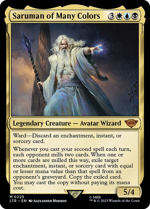 MTG Saruman of Many Colors LTR 223 Regular Foil
