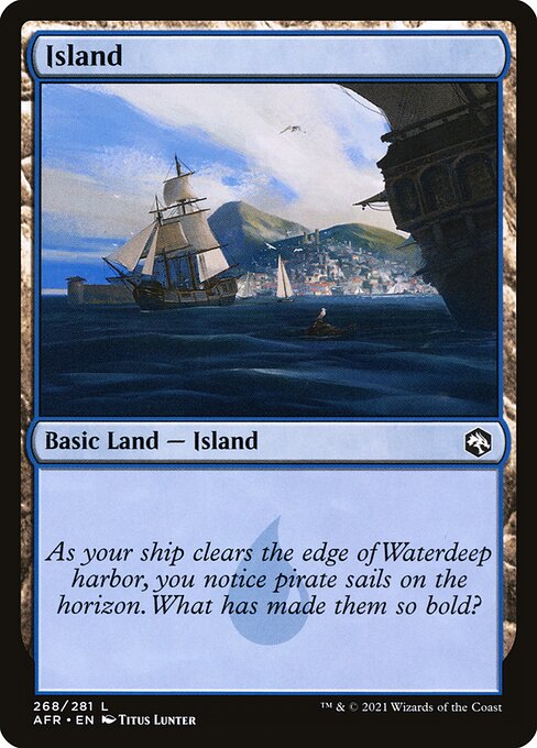 MTG Island AFR 268 Regular Nonfoil