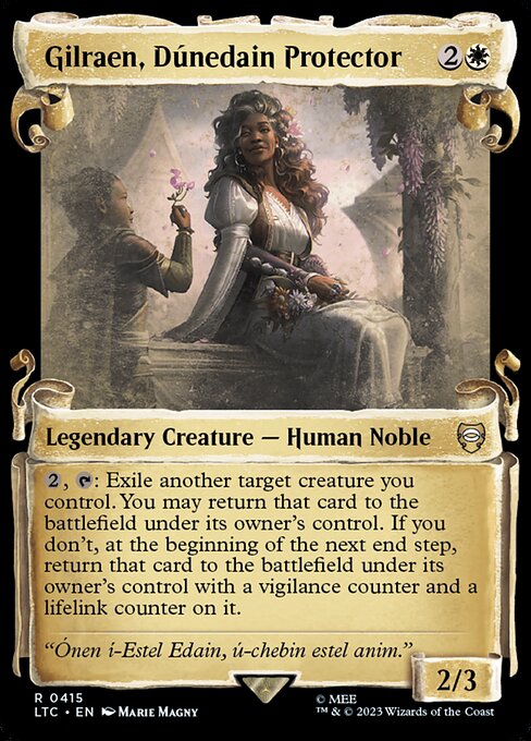 MTG Gilraen, Dúnedain Protector LTC 415 Alternate Art Foil